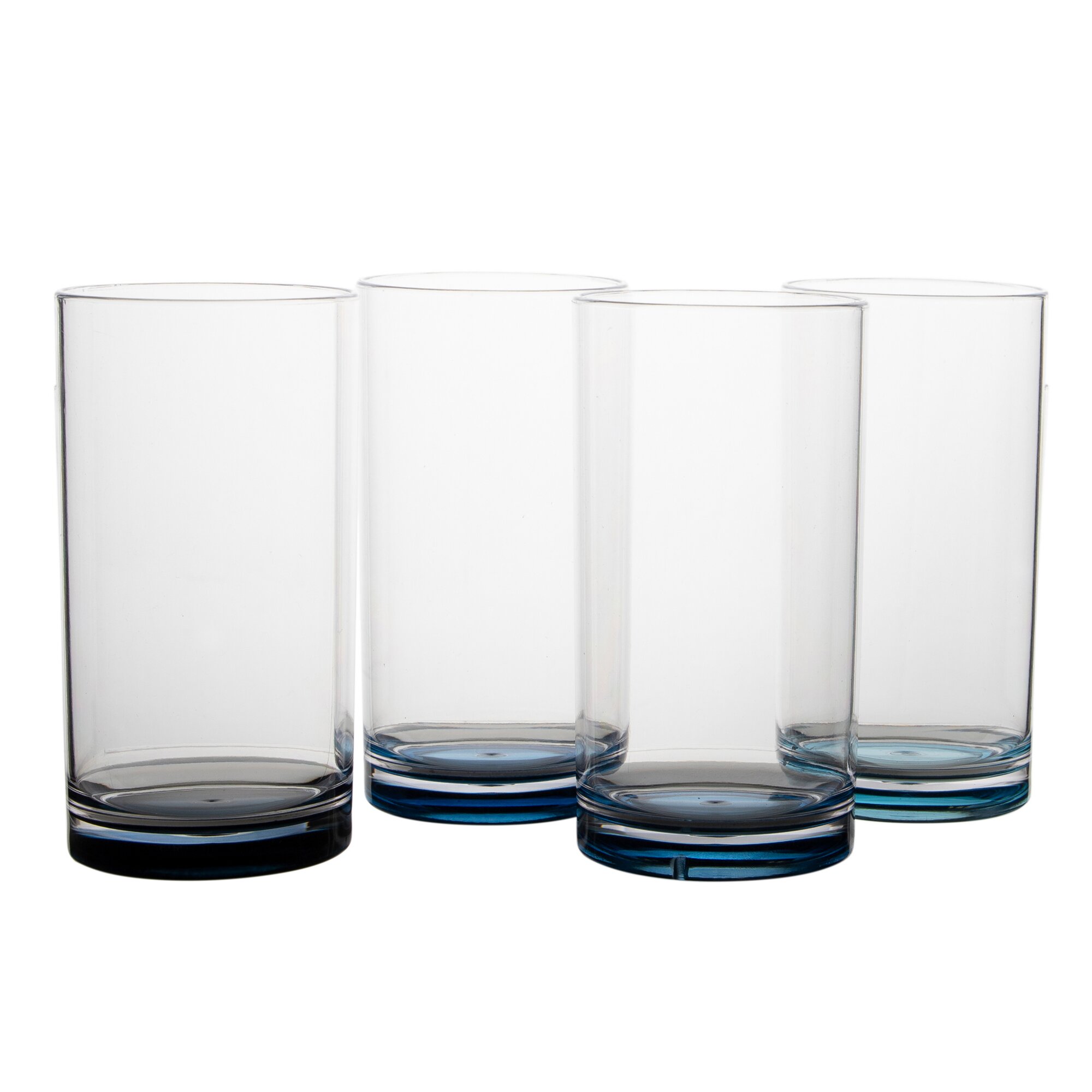 Trinkgläser, blau, Longdrink