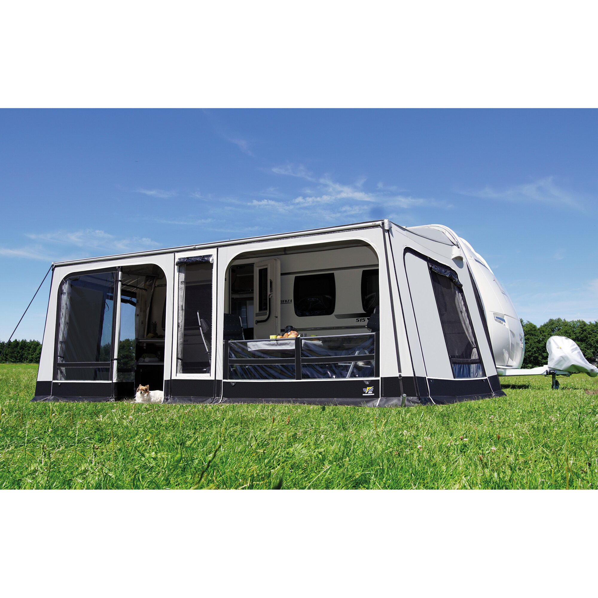 Markisen-Set Rolli Plus Ambiente, Größe 12, Umlaufmaß 1086 - 1120 cm, Auszug 2,5 m