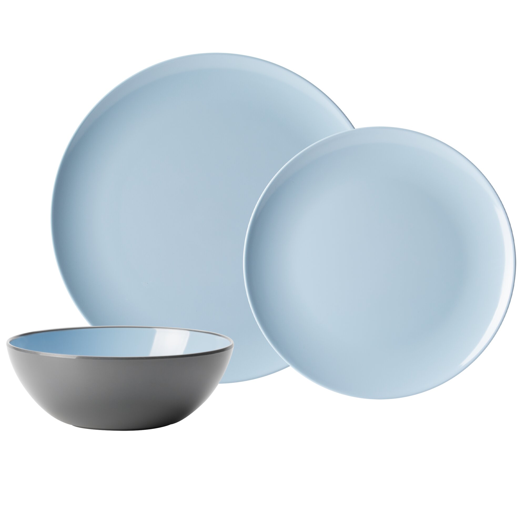 Geschirrset Vivid Line, hellblau