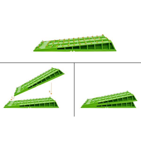 Auffahrkeil Kompakt Set Green Edition 2er-Set