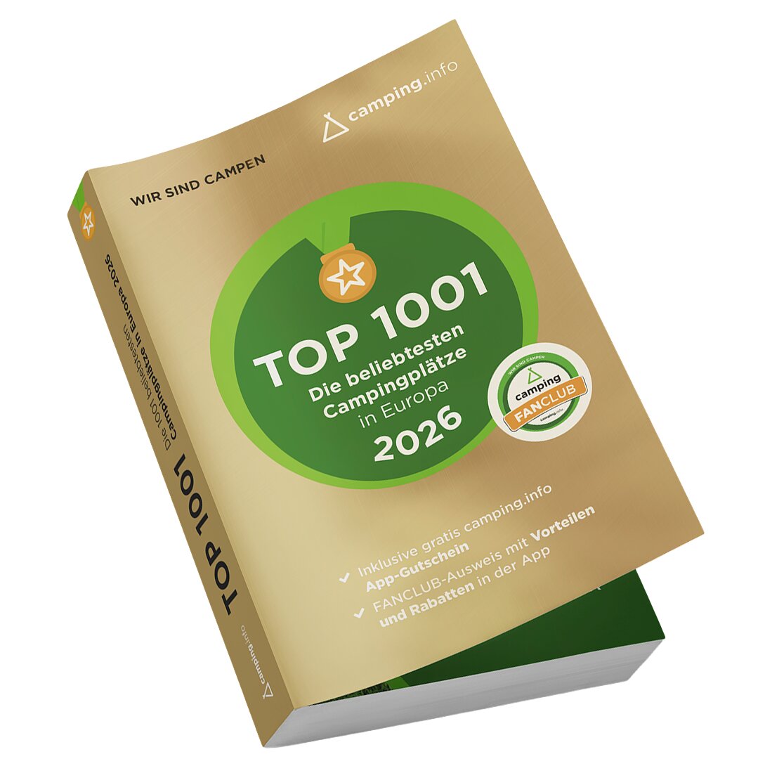 Campingführer TOP 1001 – Die beliebtesten Campingplätze in Europa 2026