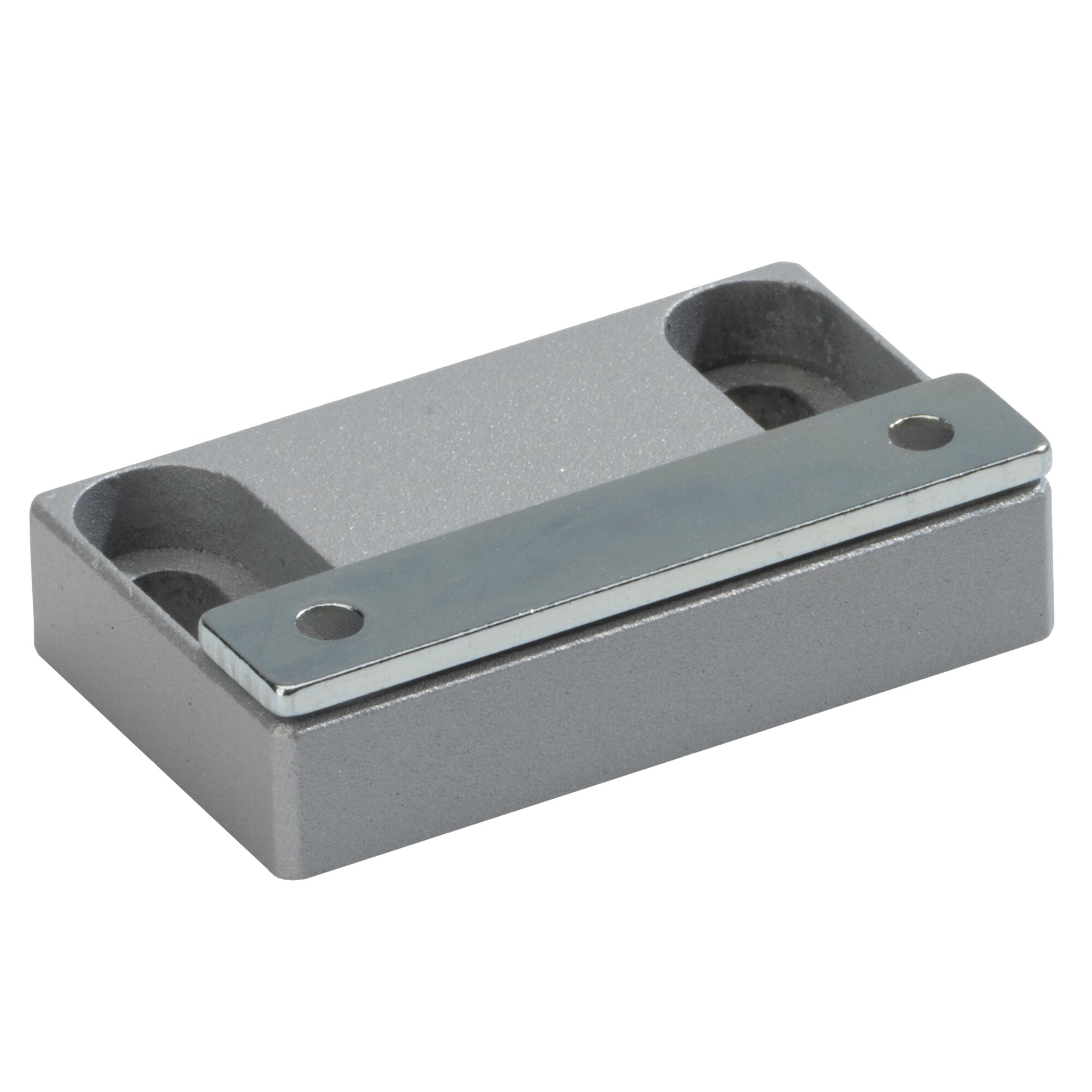 Magnetbeschlag zum Anschrauben, frontal mit Langloch