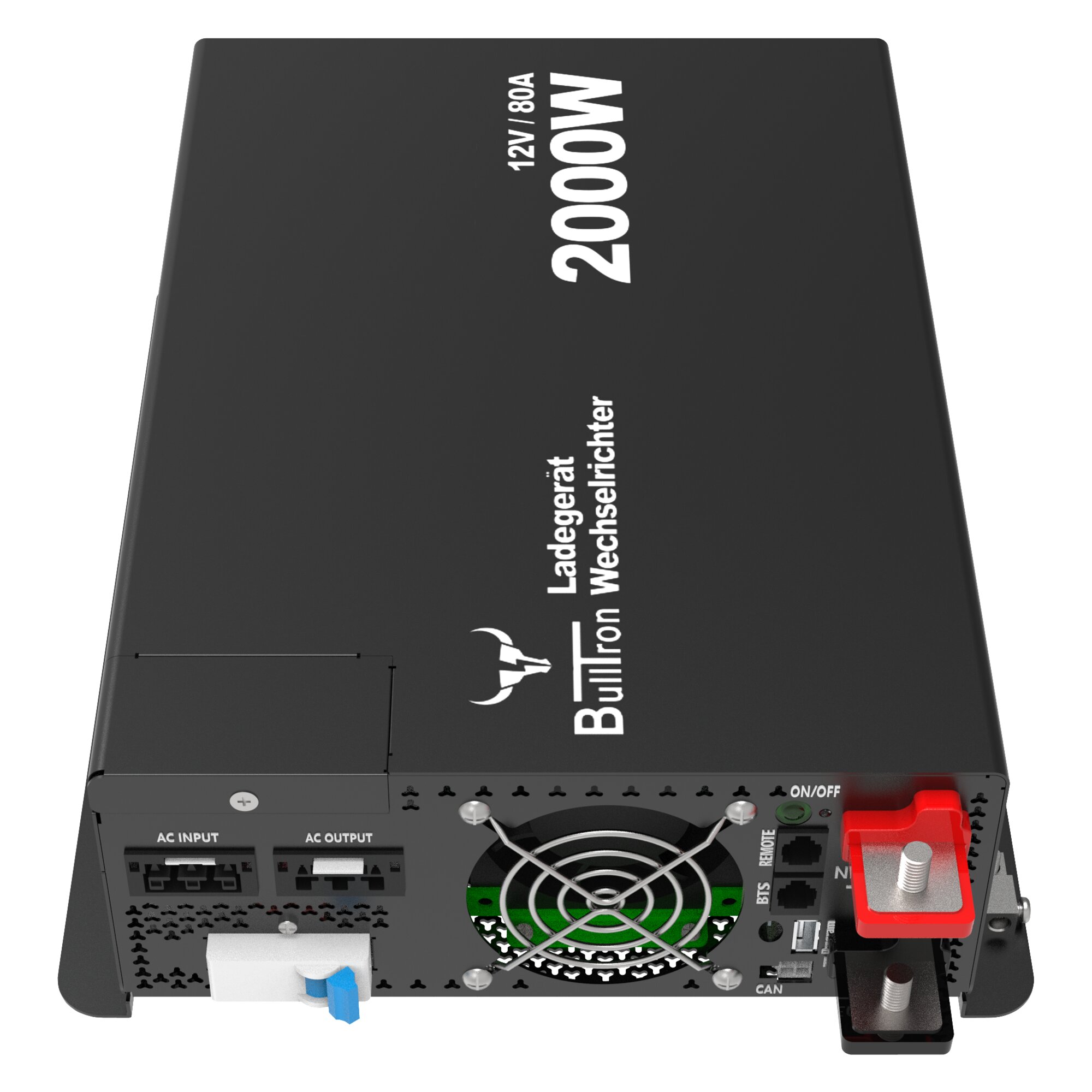 Wechselrichter 2000 W mit Ladegerät 80 A und Display
