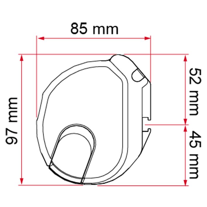 Markise F35 200, schwarz, Royal Grey