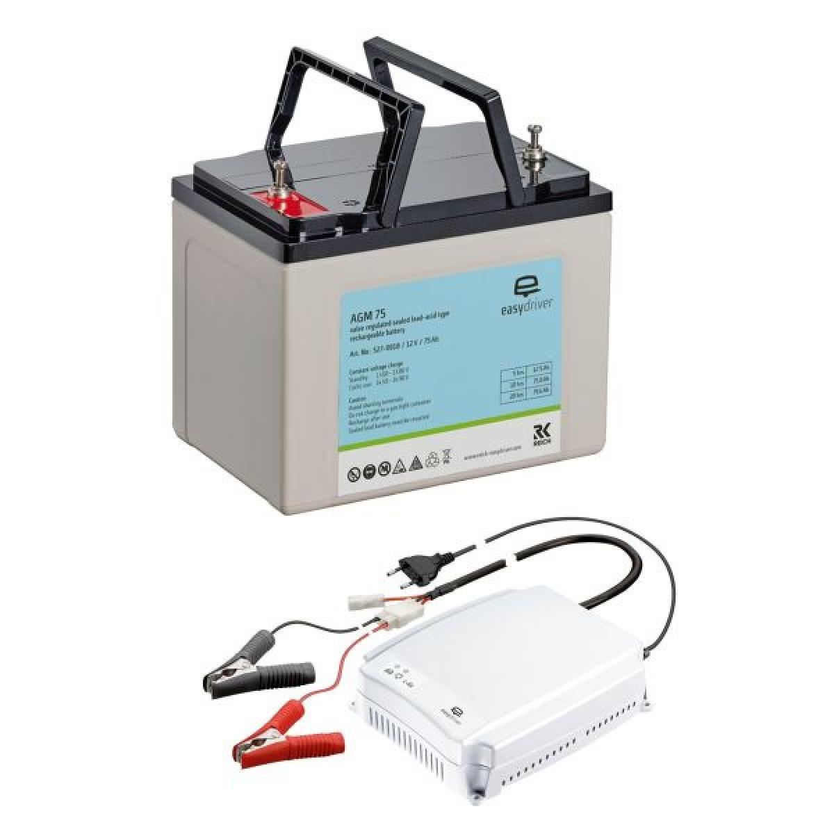 Batterie- und Ladegerät-Set für Rangierantriebe Energie-Paket, 75 Ah