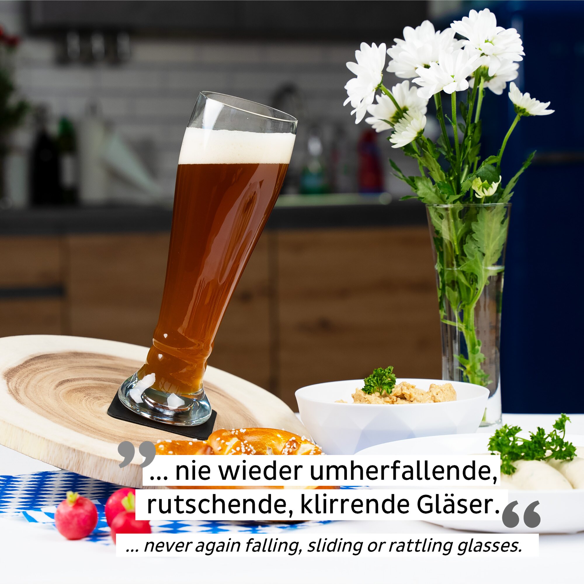 Magnet-Kristallglas, Weißbierglas