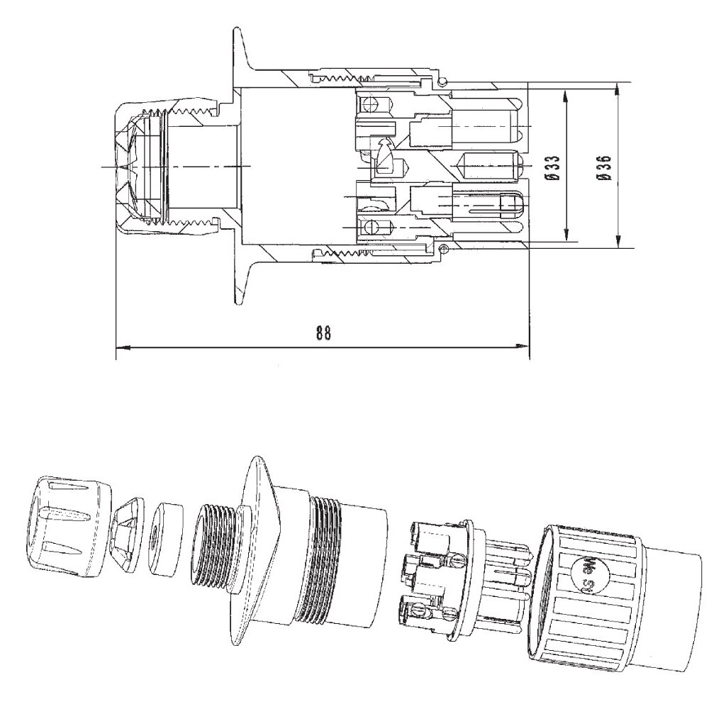 Stecker Multicon West