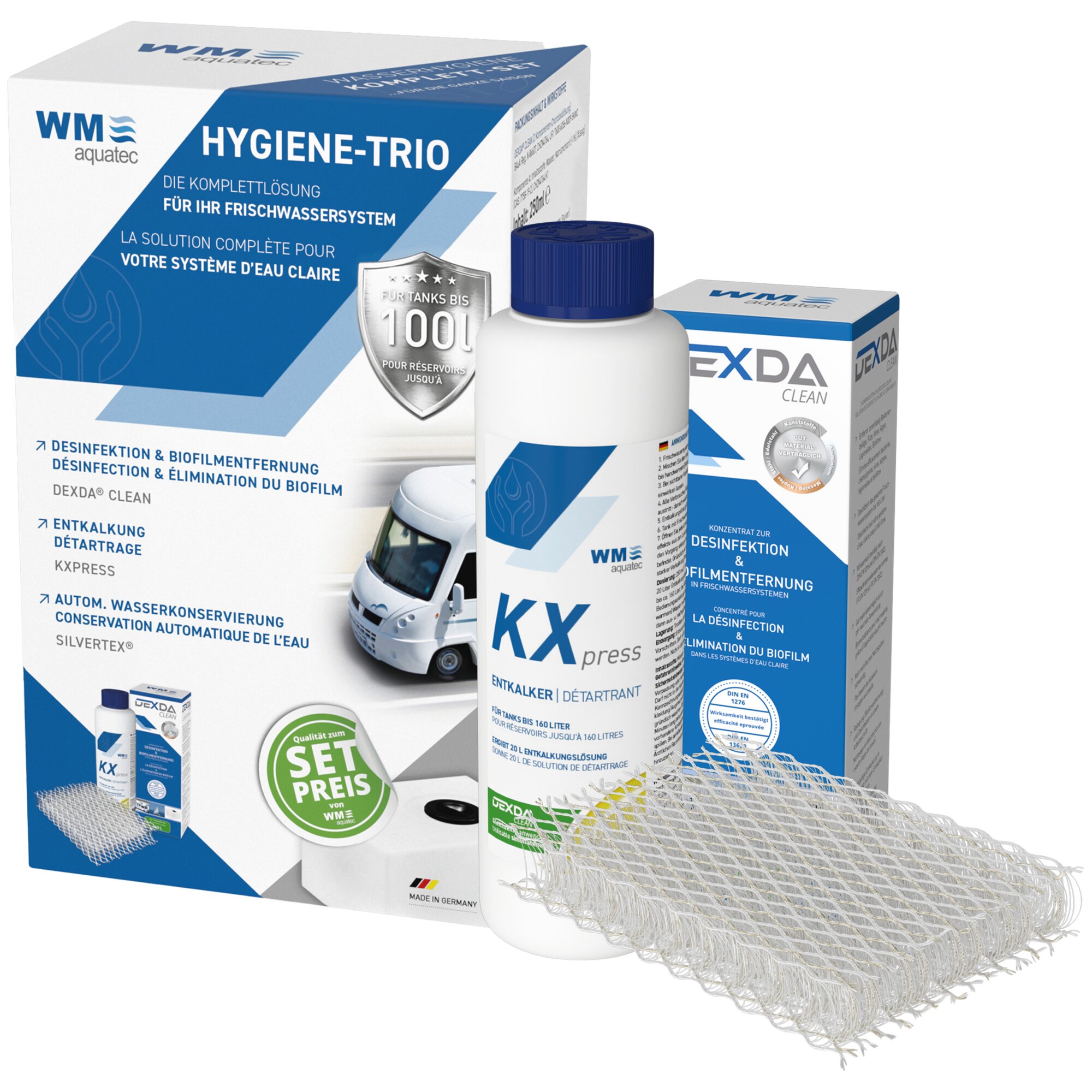 Komplettset Hygiene-Trio, 100 l