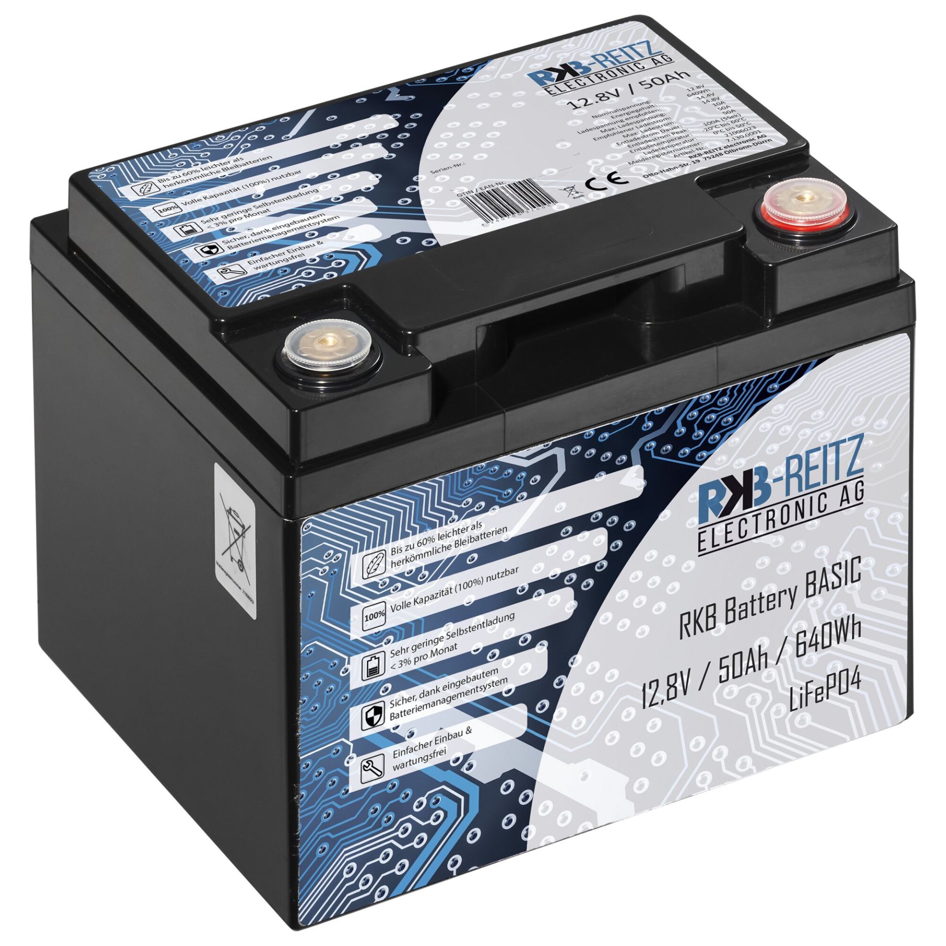 Lithium Batterie LiFePO4 Basic 50 Ah 50 Ah 322/754